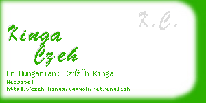 kinga czeh business card